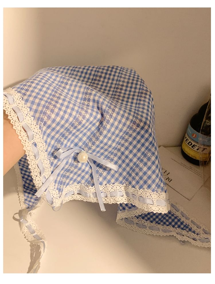 Head Set Trim Lace Triangle Scrunchie Scarf Designs) (Various /