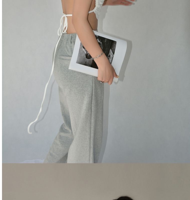 Open Cropped Tee Plain Short-Sleeve Back