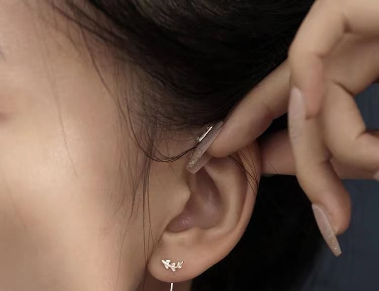 Asymmetrical Leaf Ear Stud