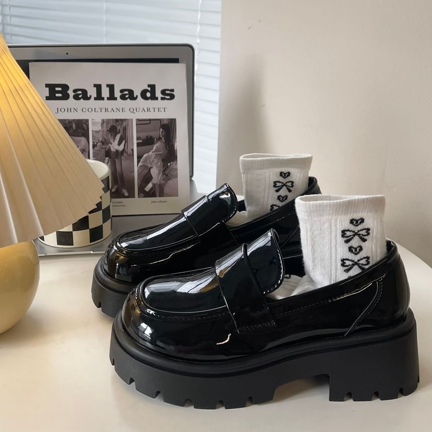 Plateau-Loafer mit schlichter Sohle