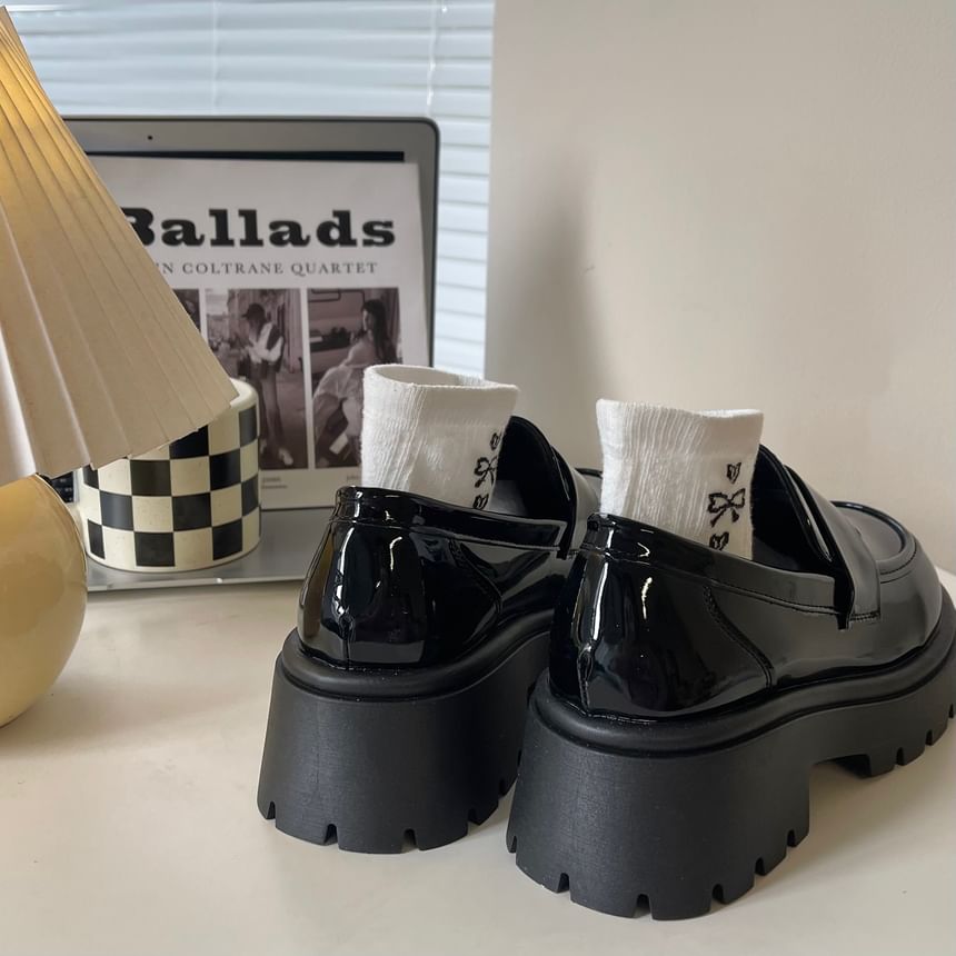 Plateau-Loafer mit schlichter Sohle