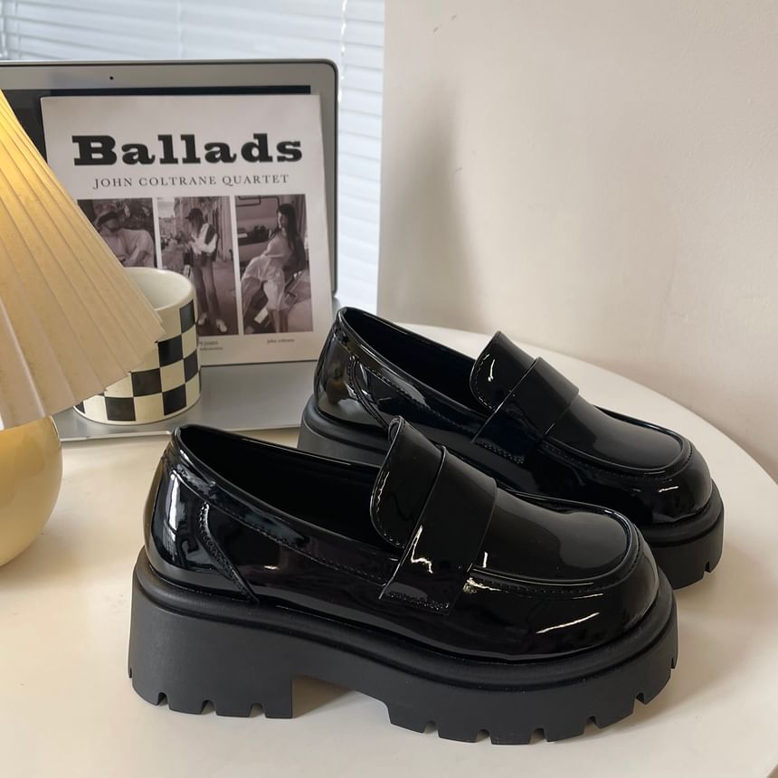 Plateau-Loafer mit schlichter Sohle