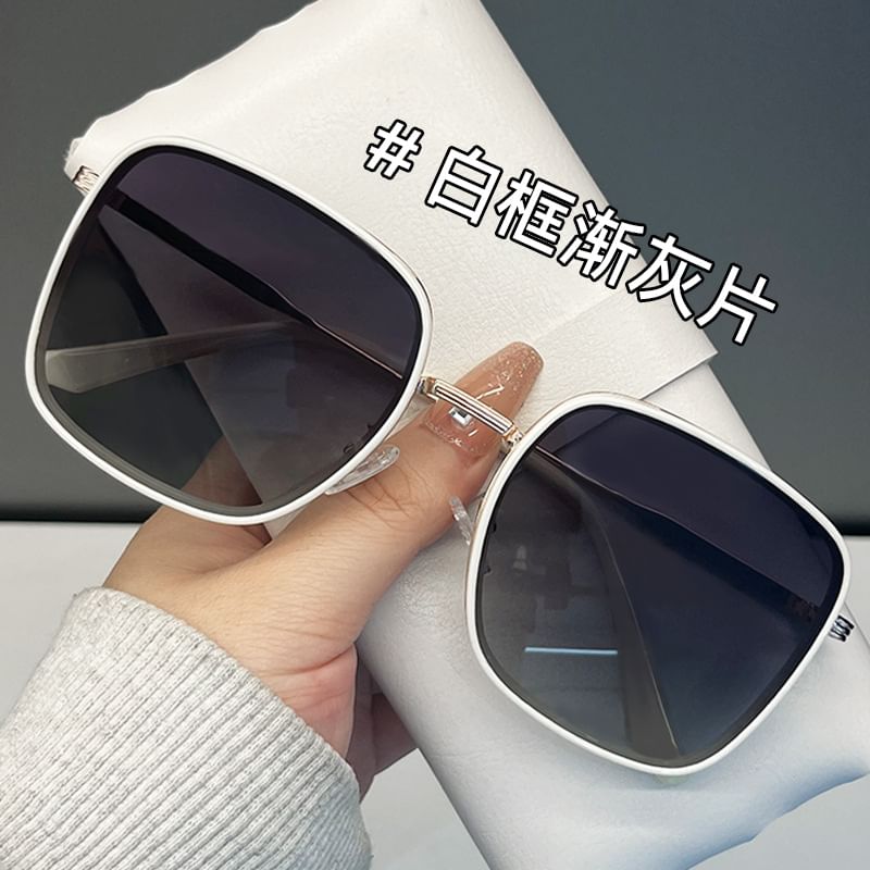 Frame Square Sunglasses Metal Polarized