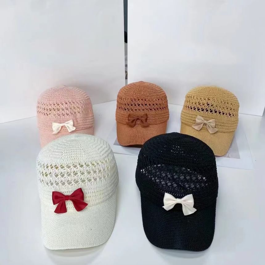 Bow Baseball Cap Woven