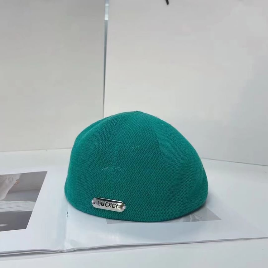 Beret Lettering Hat Metal Plate