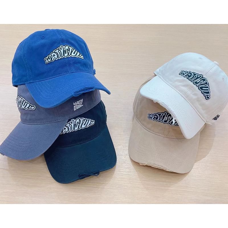 Embroidered Lettering Baseball Cap