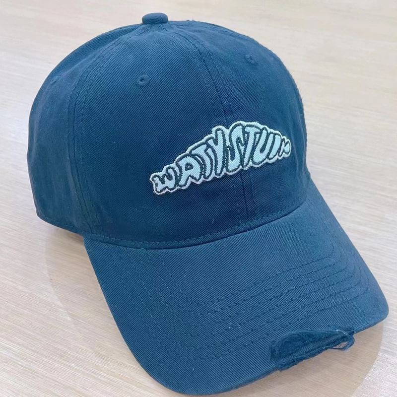 Embroidered Lettering Baseball Cap
