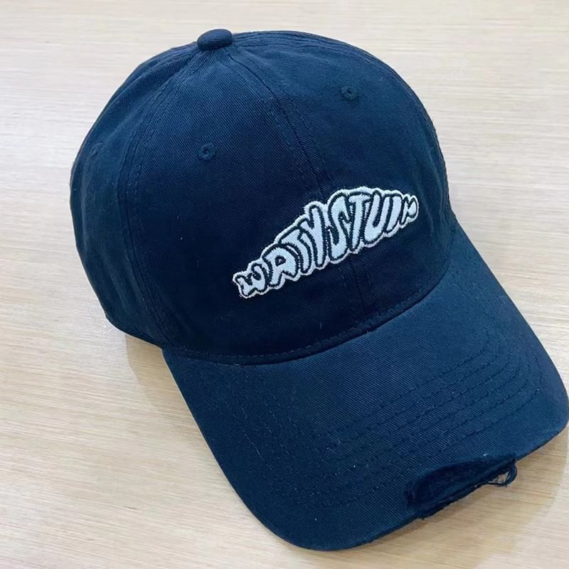 Embroidered Lettering Baseball Cap