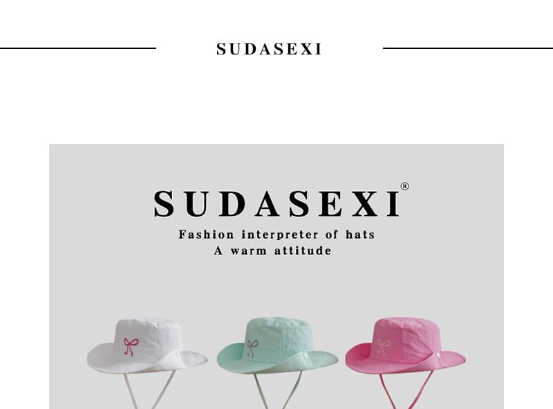 Bow Bucket Embroidered Hat