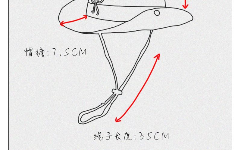 Bow Bucket Embroidered Hat