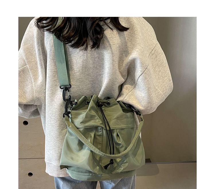 Multi-Pocket Drawstring Bucket Bag G167
