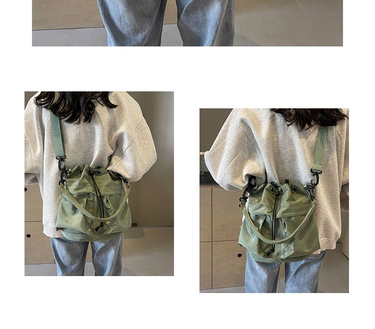 Multi-Pocket Drawstring Bucket Bag G167