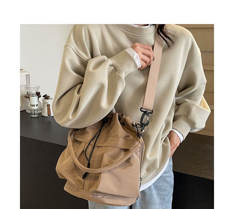 Multi-Pocket Drawstring Bucket Bag G167