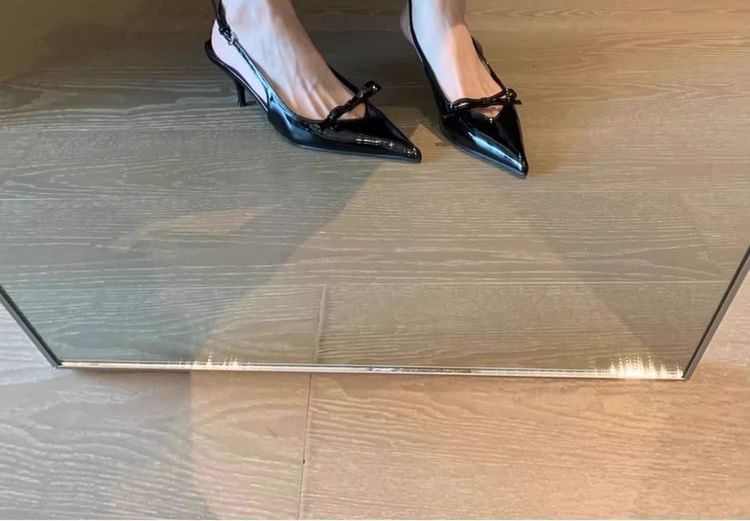 Sandals Slingback Bow Pointy