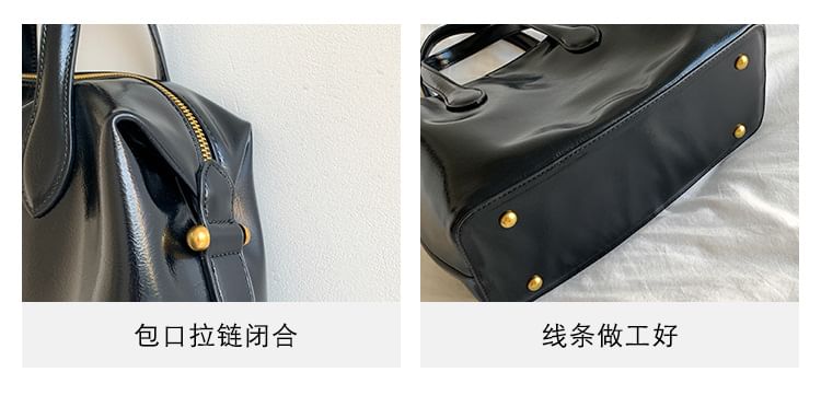 Faux Tote Leather Bag