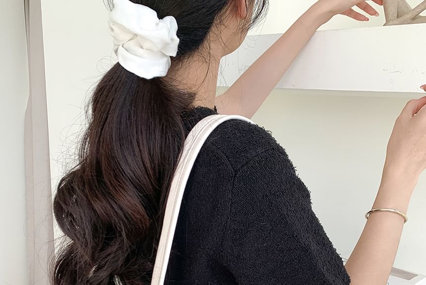 Faux Bow Leather Shoulder Bag