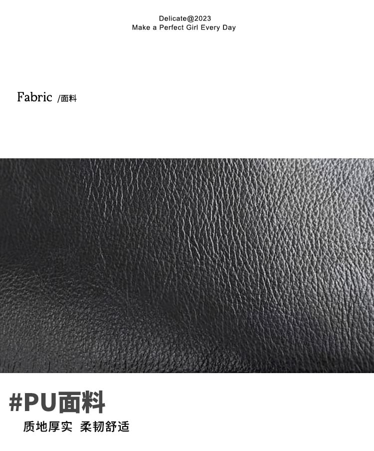 Tote Faux Bag Plain Leather