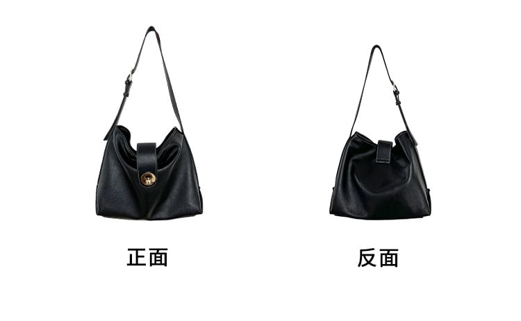 Tote Faux Bag Plain Leather