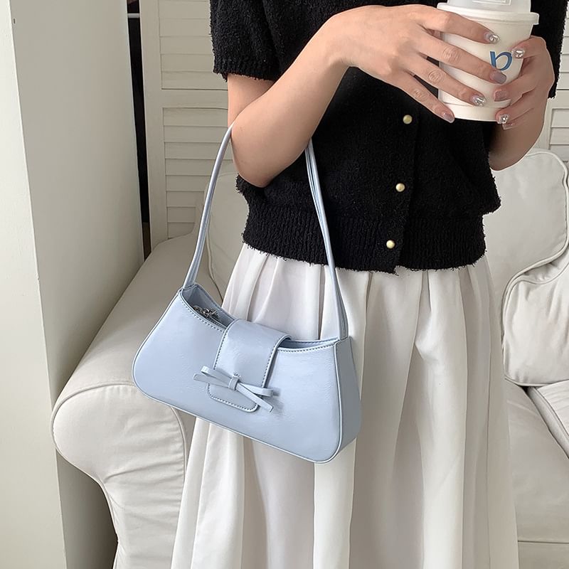 Shoulder Faux Leather Bow Bag