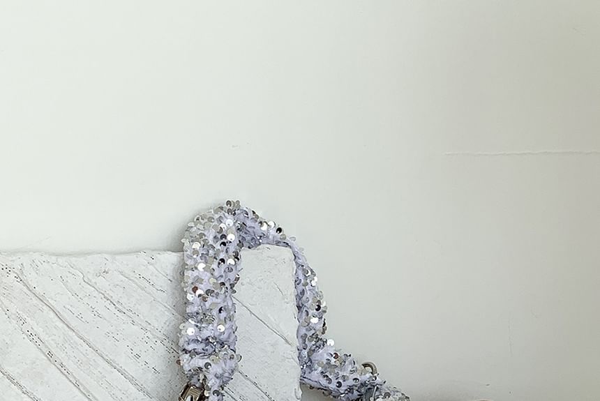 Handle Top Bag Sequin Crossbody