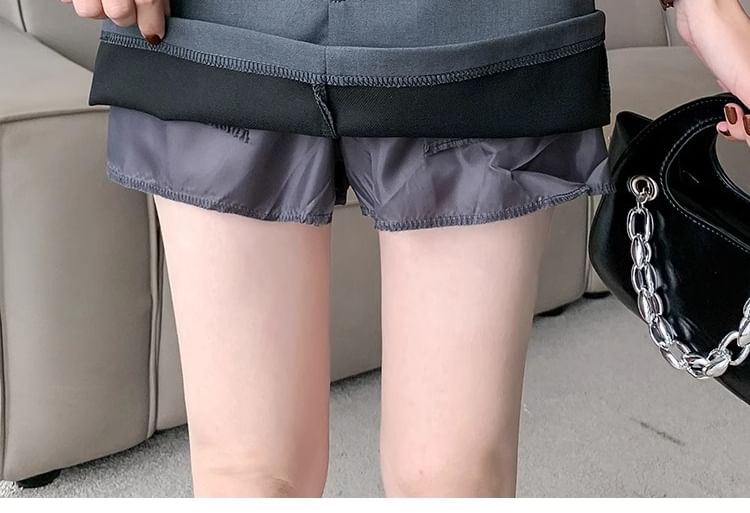 Plain Skirt Mini High Waist + Belt Set: A-Line