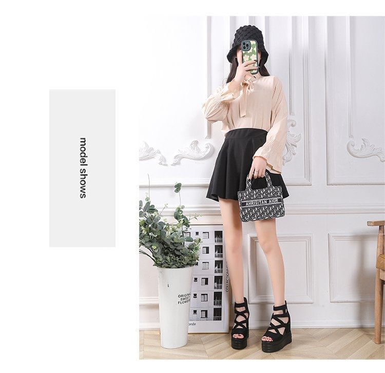 Sandals Wedge Platform Plain