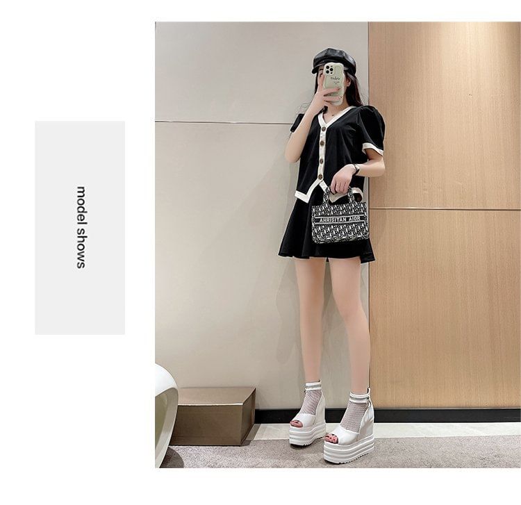 Hidden Sandals Wedge Platform Mesh