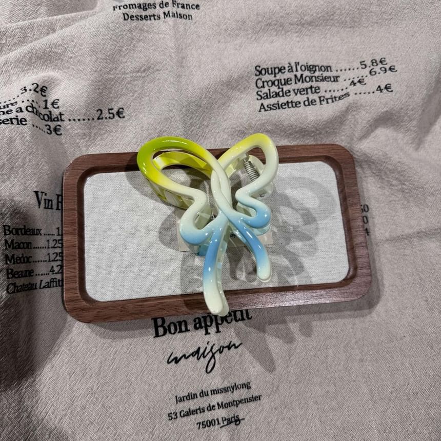 Bow Gradient Acrylic Hair Clamp