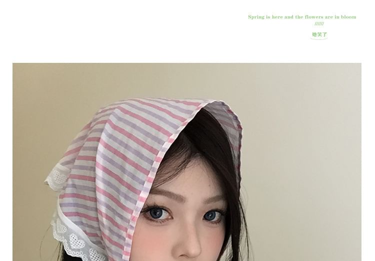 (Various Scarf Trim Designs) Triangle Lace Head