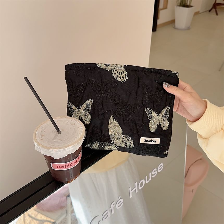 Butterfly Print Tote Bag / Shopping Bag / Pouch