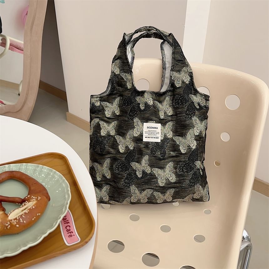 Butterfly Print Tote Bag / Shopping Bag / Pouch