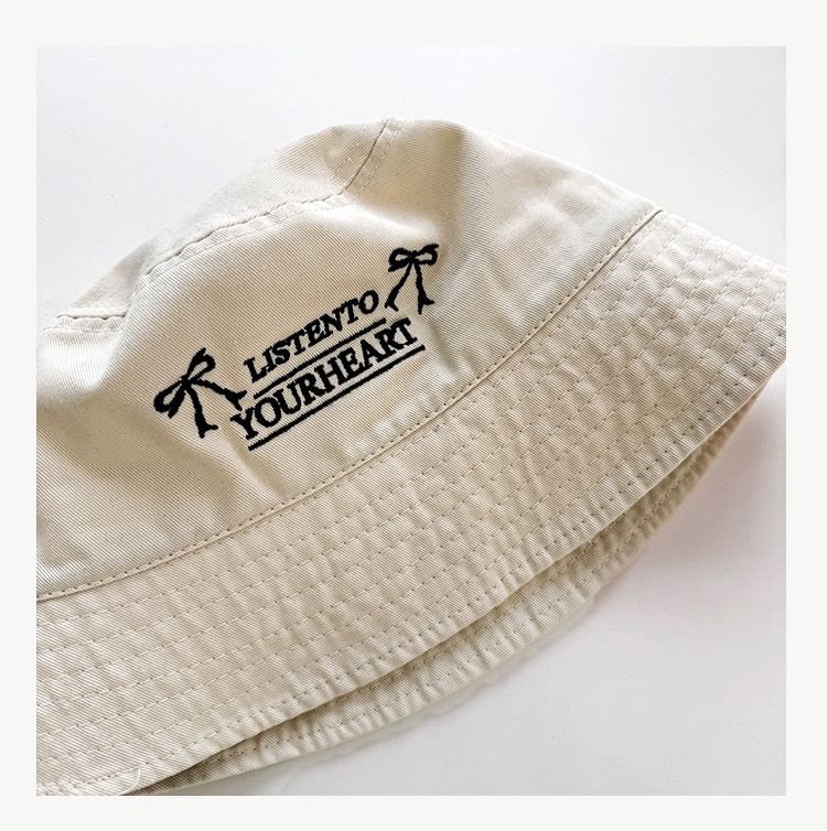 Lettering Bucket Embroidered Hat