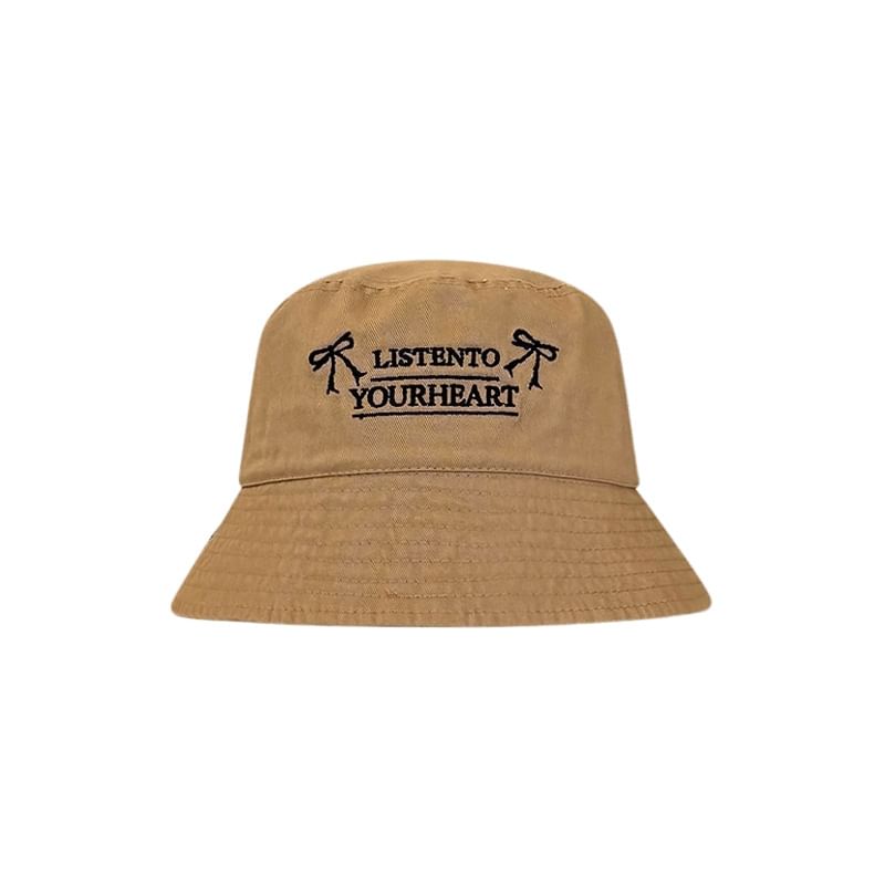 Lettering Bucket Embroidered Hat