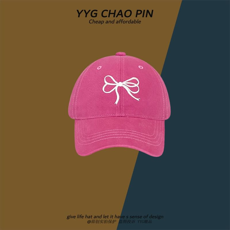 Cap Embroidered Baseball Bow