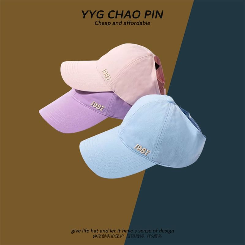 Embroidered Baseball Open Top Cap Number