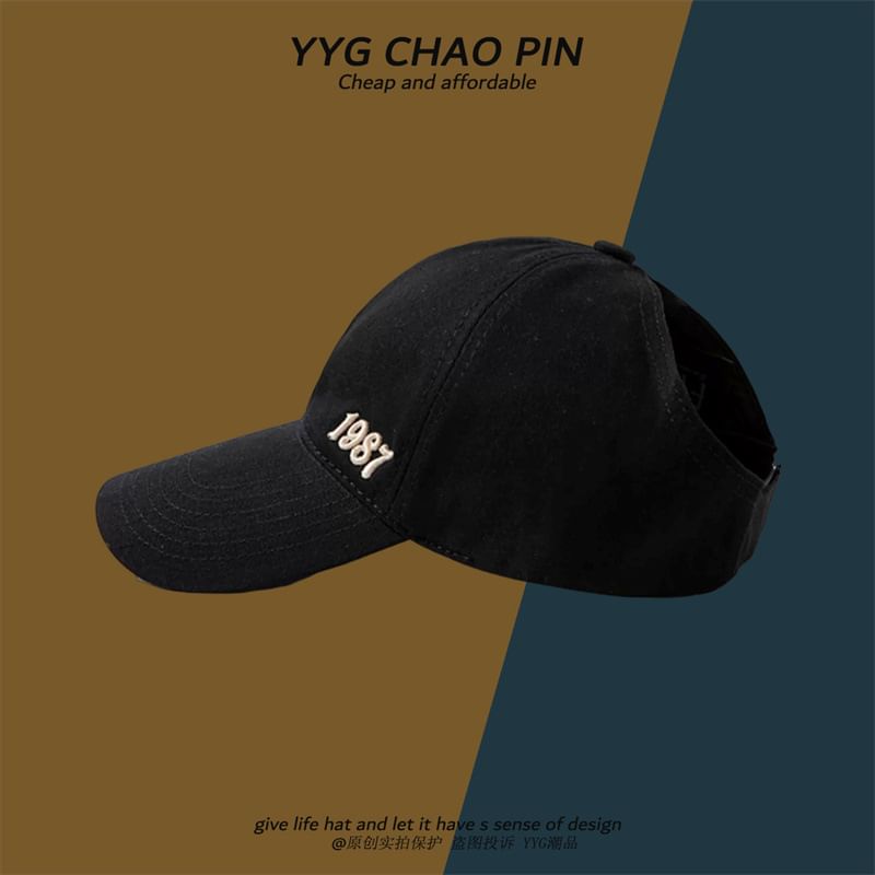 Embroidered Baseball Open Top Cap Number