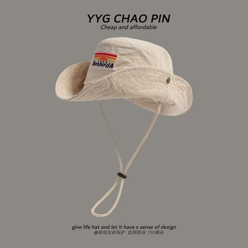 Hat Embroidered Lettering Boonie