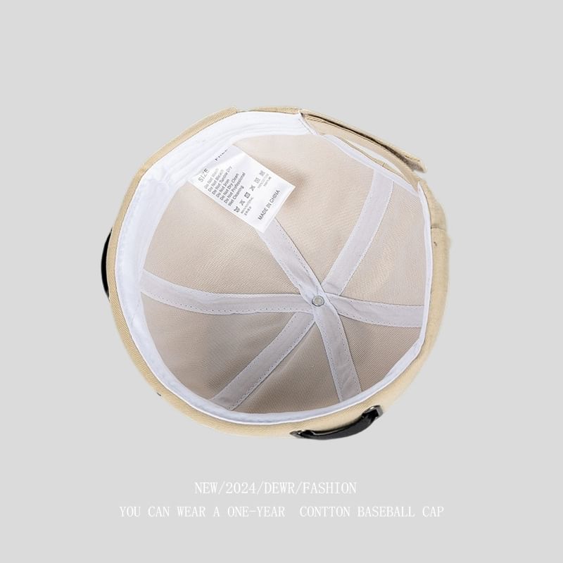 Lettering Embroidered Brimless Hat