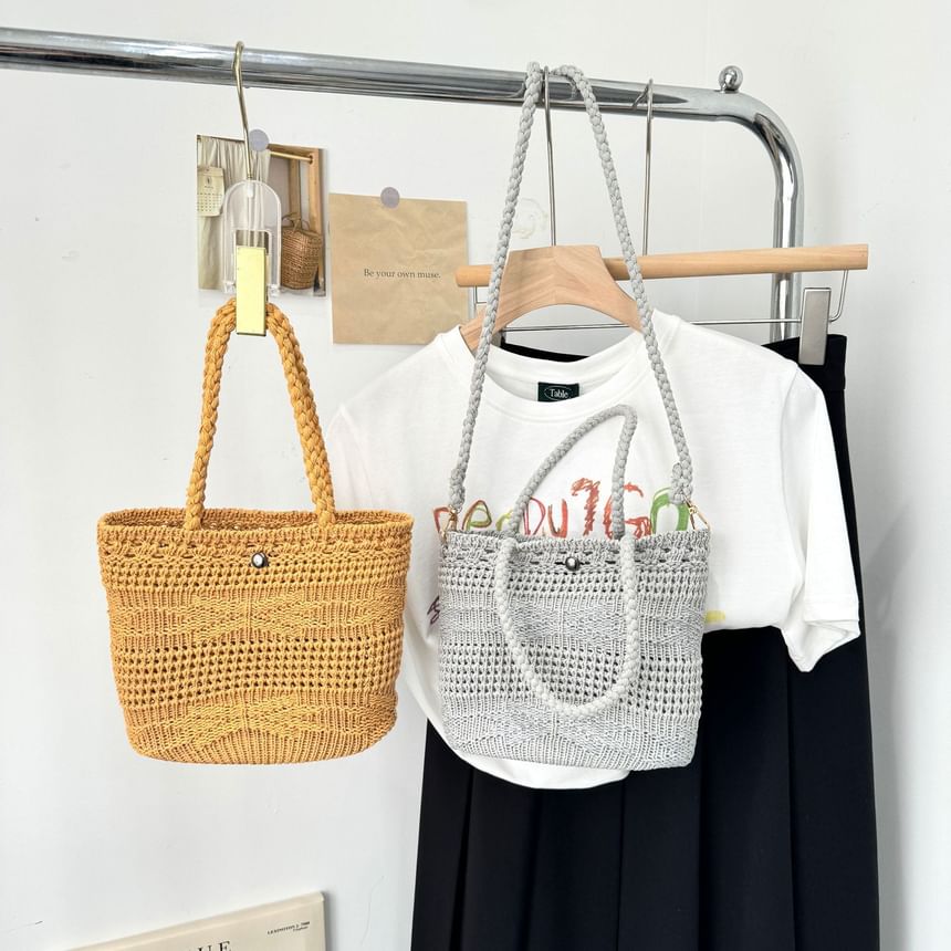 Knit Shoulder Crossbody Bag Plain /
