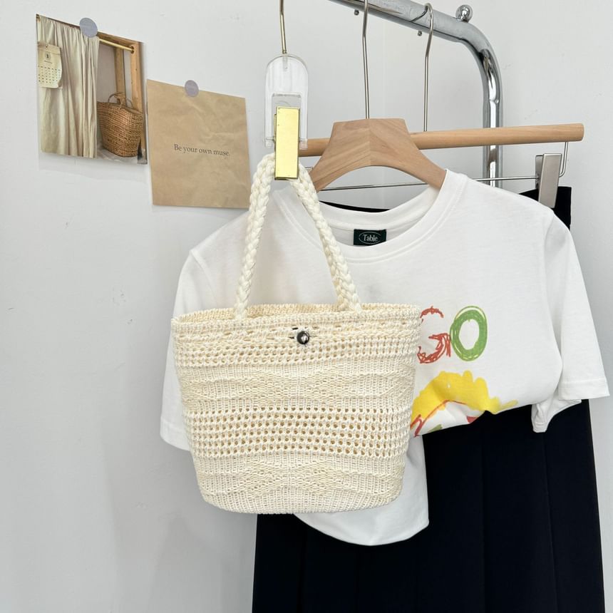 Knit Shoulder Crossbody Bag Plain /