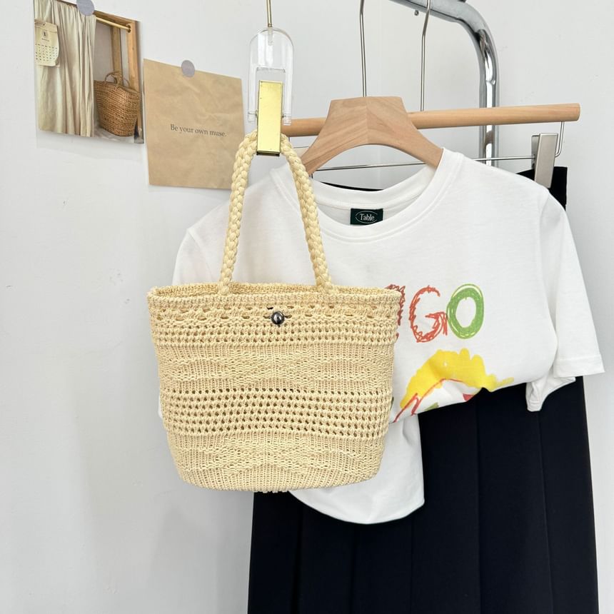 Knit Shoulder Crossbody Bag Plain /