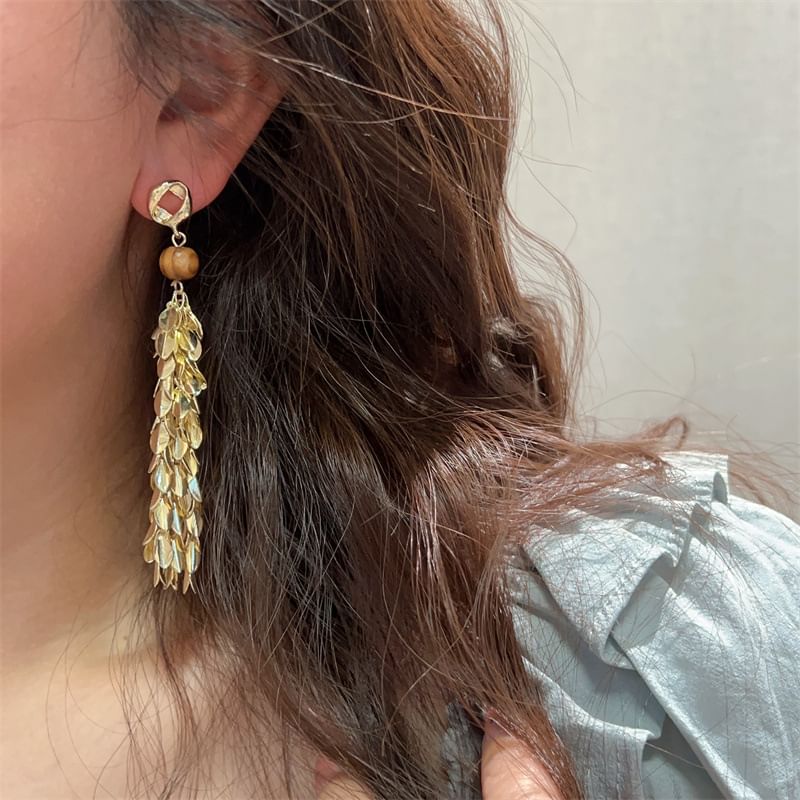 Alloy Earring Chandelier Wheat