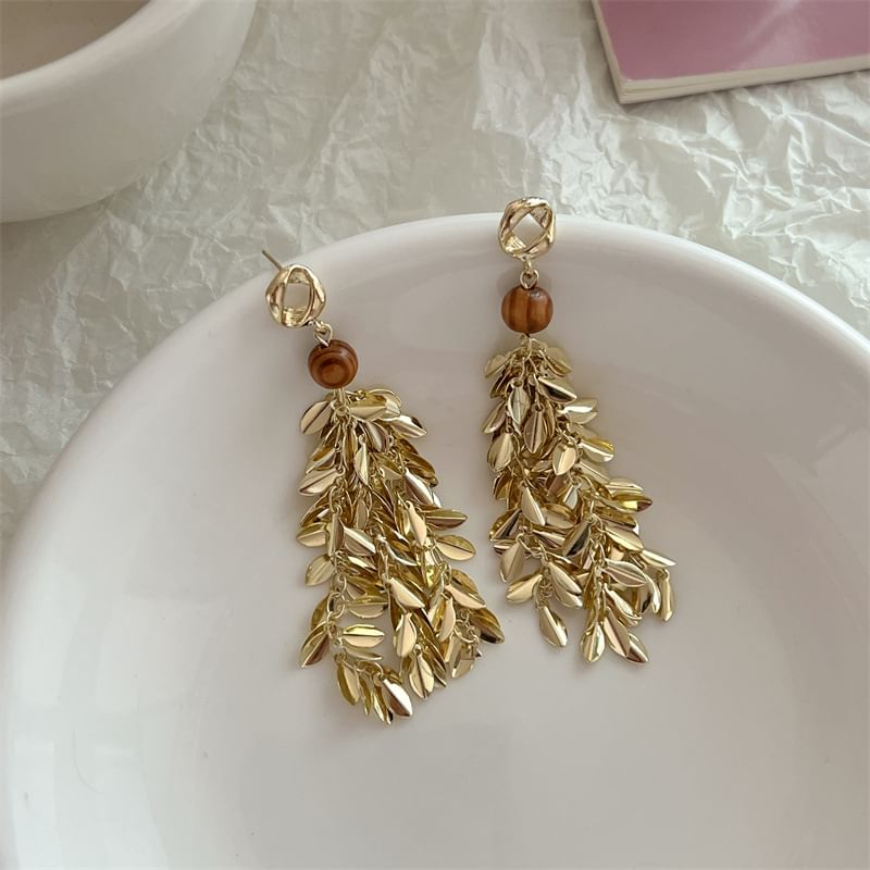 Alloy Earring Chandelier Wheat