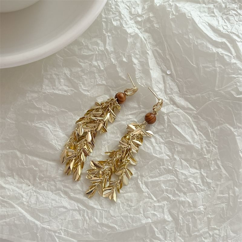 Alloy Earring Chandelier Wheat