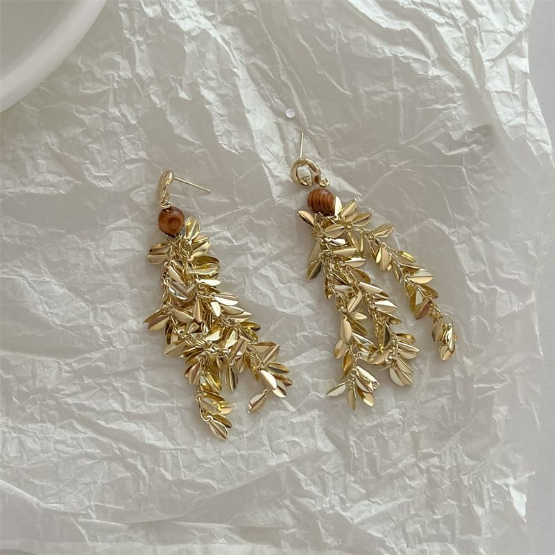 Alloy Earring Chandelier Wheat