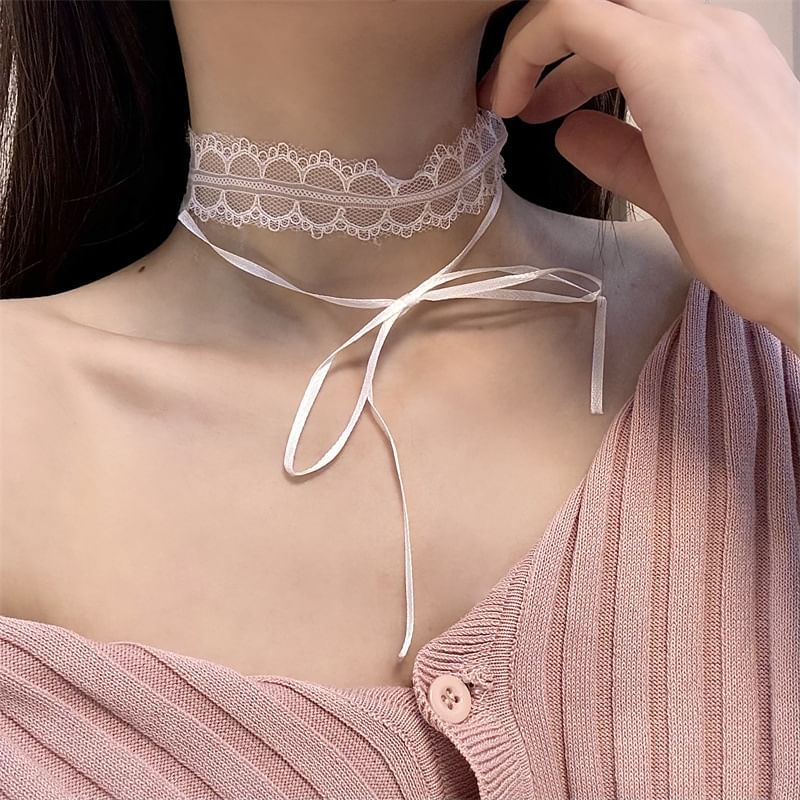 Lace Ribbon Choker