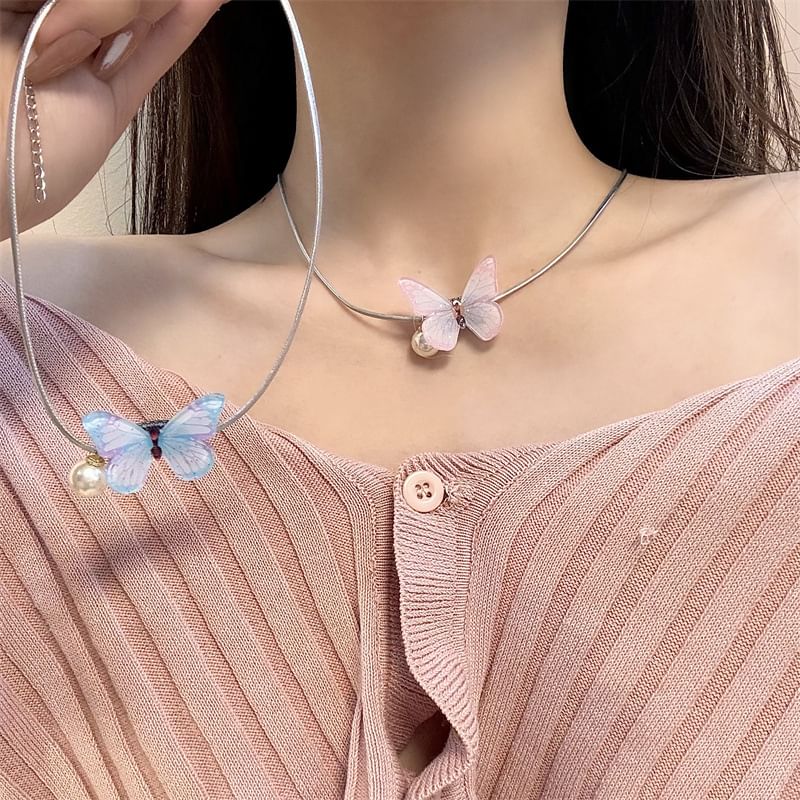 Choker Alloy Butterfly