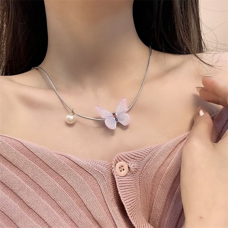 Choker Alloy Butterfly