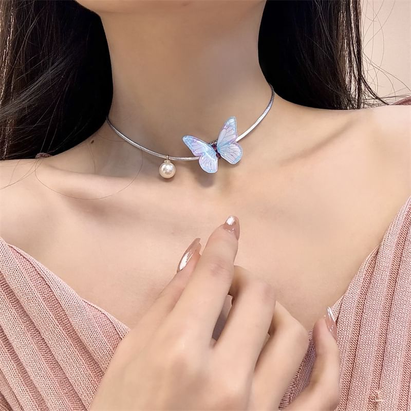 Choker Alloy Butterfly