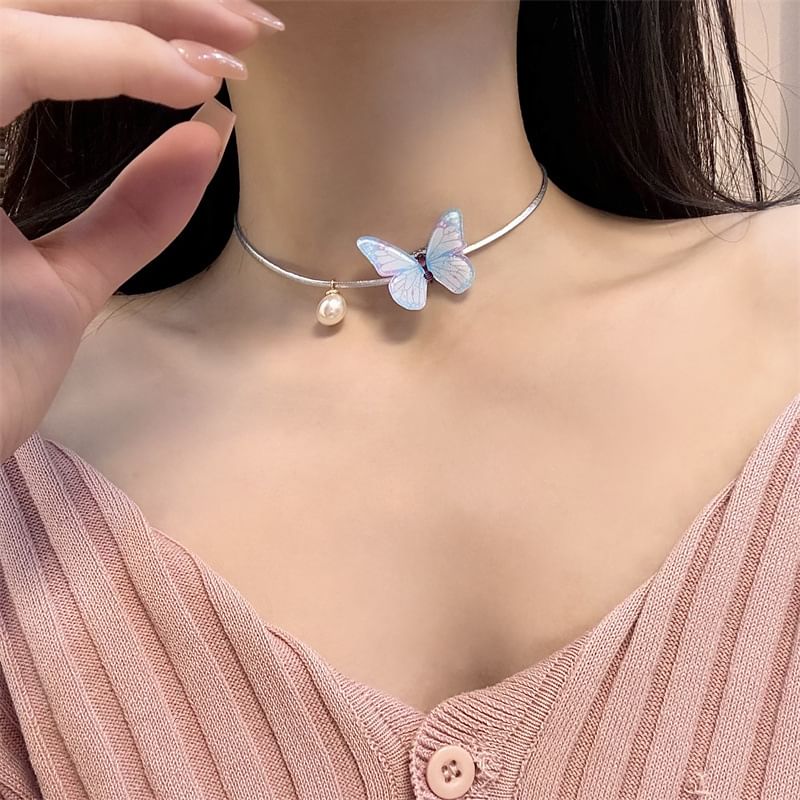 Choker Alloy Butterfly
